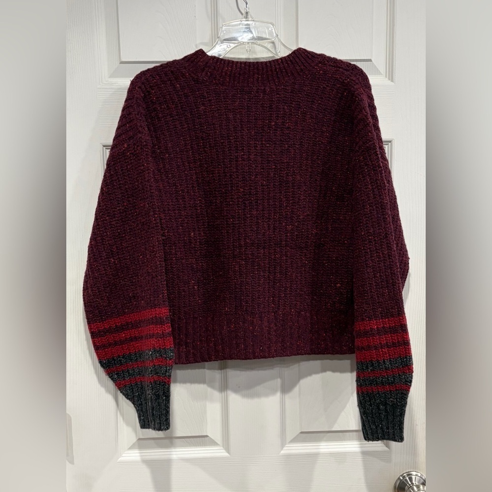 Smartwool Women's Medium Cozy Lodge Cropped Cardigan Sweater Eggplant NWT - Picture 3 of 10